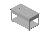 Bain marie mobile 3 cuves