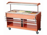 Chariot buffet chaud 4x GN1/1