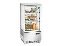 Mini vitrine réfrigérée 78L - acier inoxydable