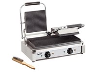 Grill contact double rainuré