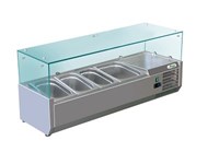 Gekoelde vitrine - 3x GN1/3 - 1x GN1/2