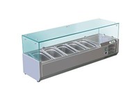 Gekoelde vitrine - 4x GN1/3 - 1x GN1/2