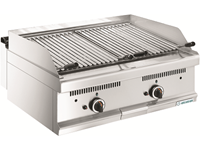 Gasgrill met lavasteen - 2 kookzones