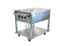 Bain marie mobile 2 cuves